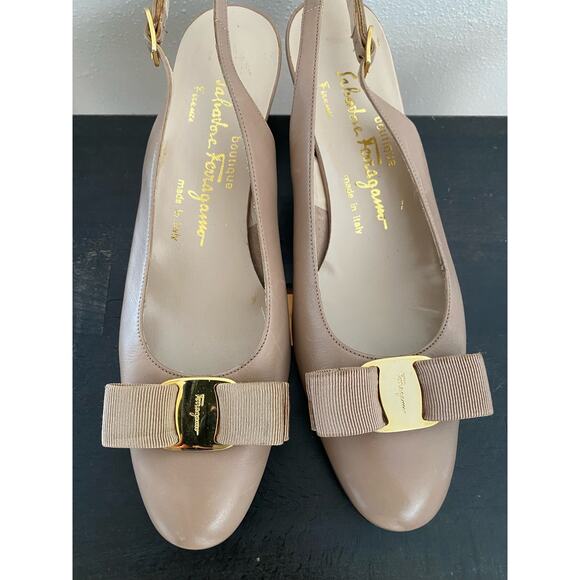 Ferragamo vintage Vera bow slingbacks - Picture 5 of 6
